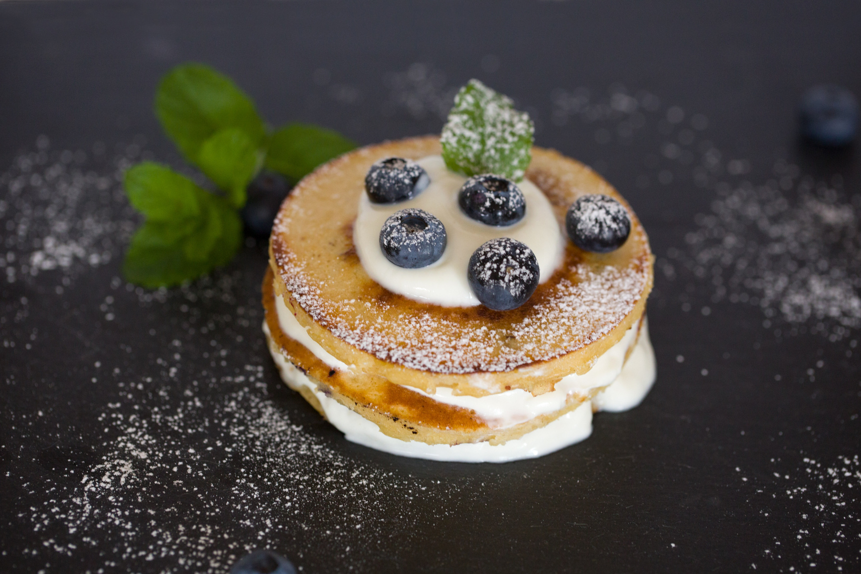 Breakfast Pancakes with Blueberries