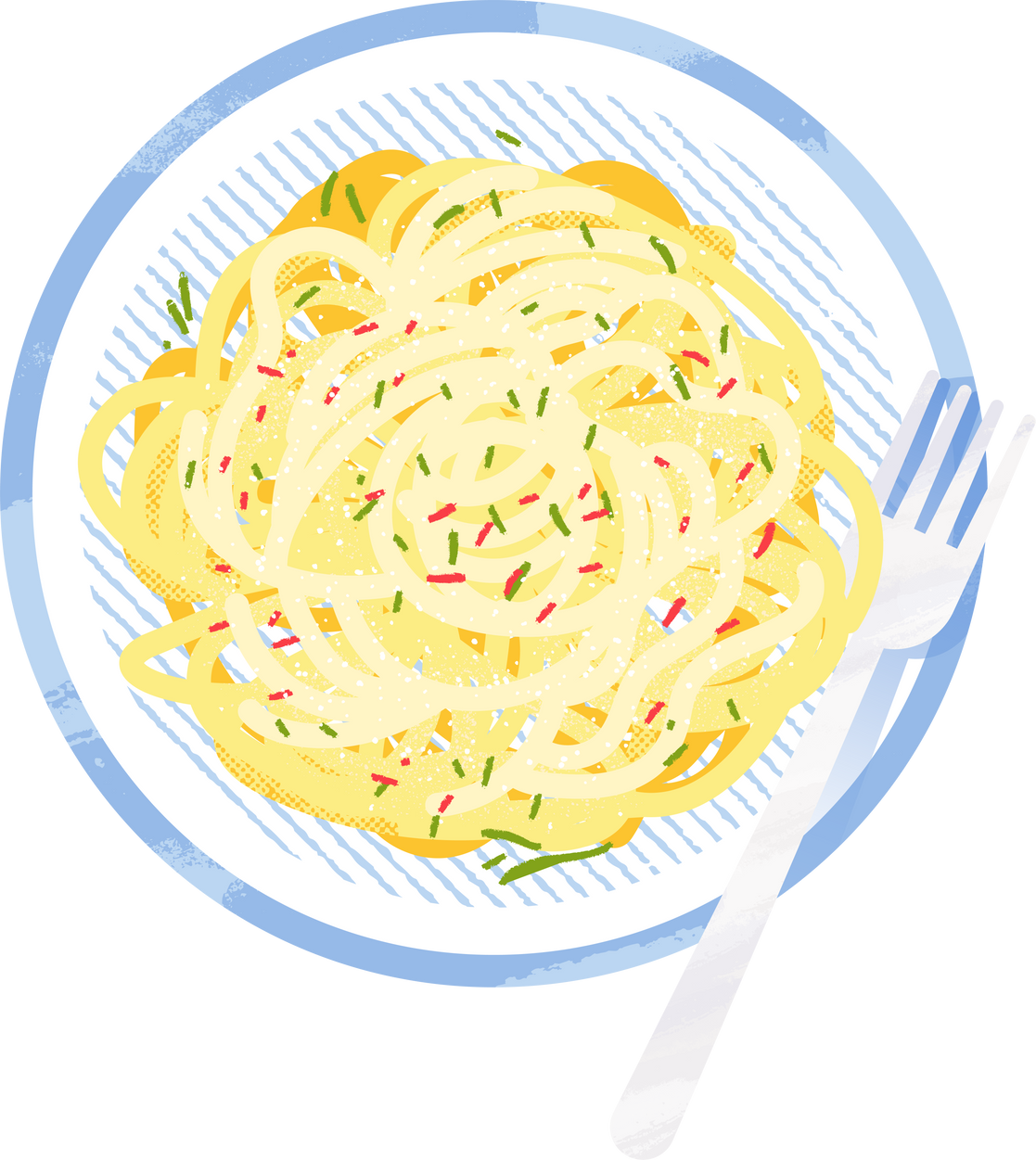 Textured Geometric Healthy Vegan Carbonara With Cheese